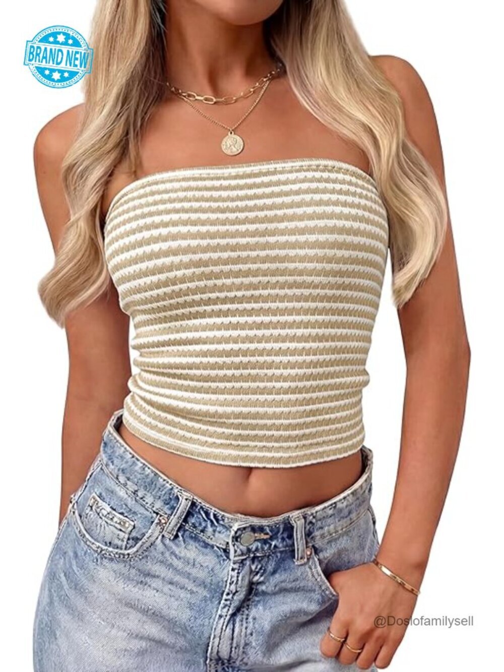 Strapless Crop Tube Top Knit Bandeau Going Out Summer Top